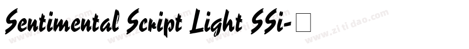 Sentimental Script Light SSi字体转换